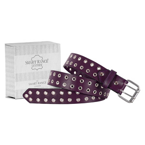 Ceinture unisexe en cuir de vachette véritable à double anse, style punk décontracté, pour jean, vintage, noire, personnalisable, vente en gros - Product Image 4
