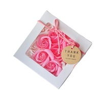 2024 Nouvel An Cadeau Valentine Coffret Cadeau Rose Fleur Savon 100g Rose Fleur Parfum Produit de Thaïlande