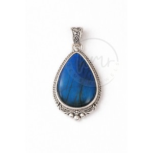 Nouveau Style à la mode naturel Labradorite larme pendentif 925 en argent Sterling à la main collier de pierres précieuses Cabochon bijoux pour femmes - Product Image 3