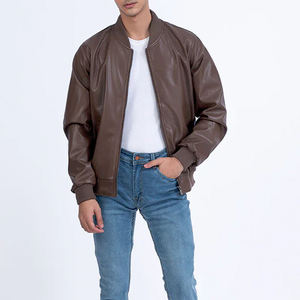 Mens Fashion Design New Arrival Leather <b>Jacket</b> Men PU Leather <b>Jacket</b> Premium Quality Cowhide Leather <b>Jacket</b> For Man Mens Genuine - Product Image 3