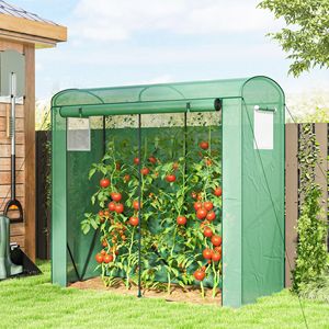 Mini Invernadero Portátil con Puerta Enrollable y 2 Ventanas de Malla, Cubierta de PE, 78.7'' x 29.5'' x 74'', para Cultivo en Interiores - Product Image 2