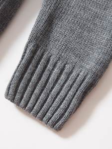 Autumn Winter Men's Anti-Pilling 100% Wool Sweater Cross-Border Fashion Character Pattern Front Logo New 9766 <b>Chenille</b> Knitted - Product Image 5