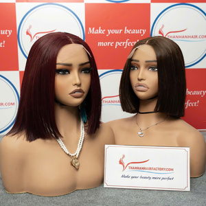 <b>Bob</b> <b>wig</b> Bone Straight <b>Wig</b> Transparent Lace Natural Look - Product Image 6