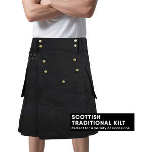 Kilt Utilitaire Écossais Moderne 2026 pour Hommes avec Poches Cargo – Vente en Gros de Kilt Traditionnel Personnalisé - Product Image 2