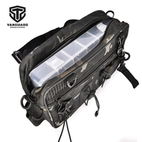 Sac banane tactique de pêche MC noir avec sangle réglable, capacité 10-19L, en polyester, à libération rapide, respirant, pour activités de plein air