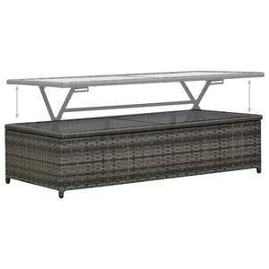 Set da salotto in Poly Rattan 4 pezzi antracite con cuscini per il relax all'aperto - Product Image 5