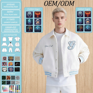 เสื้อแจ็คเก็ตวาร์ซิตี้แบบขายส่ง ปรับแต่งได้ คอปกวินเทจ ปักตัวอักษร กันน้ำ ทรงหลวม ใส่ได้ทั้งชายและหญิง - Product Image 1