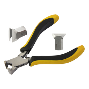 130mm Stainless Steel Double Pointed Smooth Jaws End/Top Cutter Ergonomic Handles Crimping Fishing OEM Black Yellow Circlip - Product Image 1