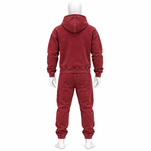 Ensemble de survêtement décontracté pour homme en coton 100% avec broderie de logo de haute qualité, pantalon de survêtement oversize uni et manches longues, style streetwear - Product Image 2