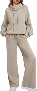 Survêtement en polaire pour femmes d'hiver |   Ensemble de vêtements de sport épais et chauds |   Ensemble de survêtement et de jogging 2 pièces pour temps froid - Product Image 6