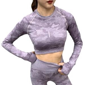 Ensemble de yoga 2 pièces haut de gamme personnalisé pour femme : Leggings et pantalon taille haute effet froncé, en Spandex/Nylon de haute qualité - Product Image 2