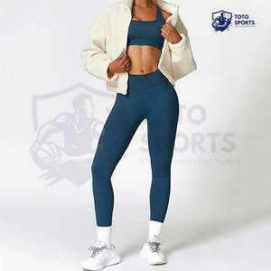 Conjunto de Yoga para Mujer, Cómodo, Ajuste Delgado, Tela Suave, Alto Rendimiento, Ideal para Correr y Fitness, Transpirable, a la Moda - Product Image 6