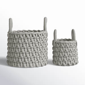 Home Decor Organizer Fabric Decorative <b>Woven</b> <b>Storage</b> <b>Basket</b> - Product Image 1