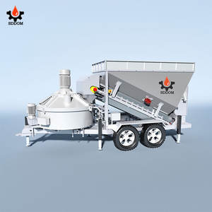 SDDOM 25m³/h Mobile Kleine Mini-Betonmischanlage, Betonmischanlage mit Zementmischer - Product Image 6