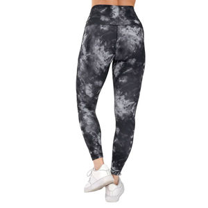 Leggings de yoga taille haute longueur cheville, extensibles dans les quatre sens, en Spandex/Nylon, taille élastique, résistants aux déchirures, motif uni décontracté, 240g - Product Image 2