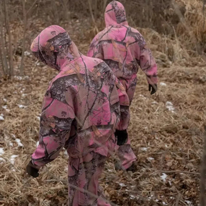 ชุดเซ็ตแทรคสูทลายพรางสีชมพูแบบยูนิเซ็กซ์ เสื้อฮู้ดครอป กางเกงจ็อกเกอร์ สตรีทแวร์ ชุดสองชิ้น แฟชั่น ขายส่ง - Product Image 5