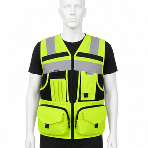 Gilet de sécurité haute visibilité multi-poches respirant et réfléchissant pour les travailleurs industriels - Product Image 1