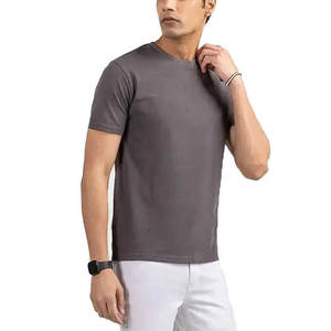 T-shirts pour hommes de haute qualité, jersey uni, respirant, logo personnalisé, couleur polyester/coton, anti-rides, séchage rapide - Product Image 1