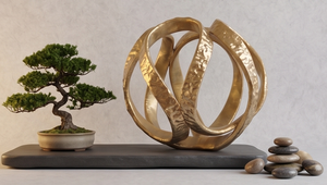 Elegante Escultura Metálica Abstracta, Ecológica, Hecha a Mano, Decorativa, Centro de Mesa, Arte Moderno para Hogar, Oficina, Sala de Estar - Product Image 2