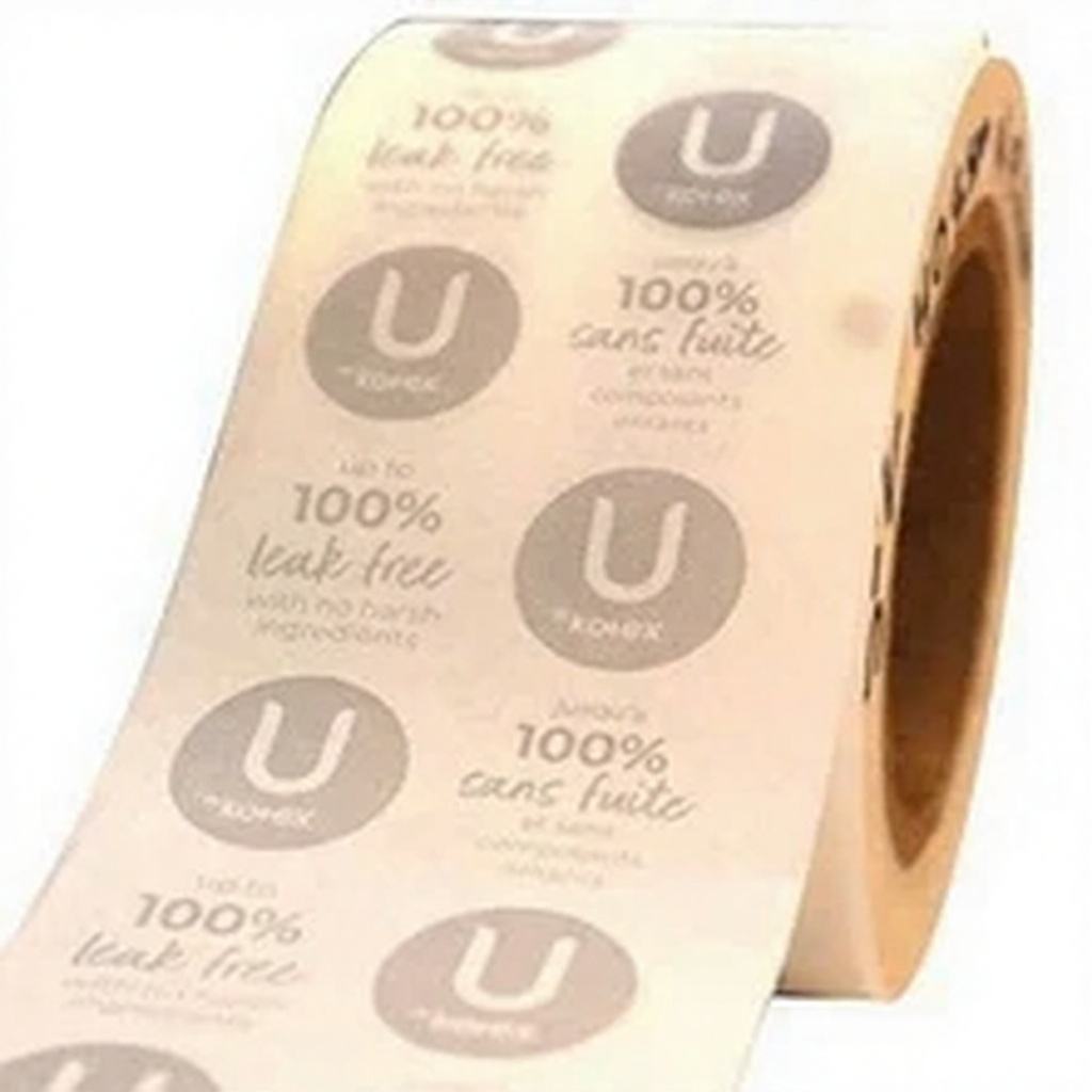 Printed Polypropylene Food Packaging Label Sticker Roll Custom Self Adhesive Barcode