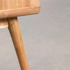 Table de chevet en bois massif avec tiroir et étagère ouverte – Table de chevet rustique moderne pour le rangement de la chambre à coucher avec finition naturelle - Product Image 5