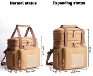 Tactical Lunch Box for Men,Expandable Insulated Lunch Bag,Leakproof Lunch Cooler Bag Durable Thermal Lunch Tote for Adults Work - Product Image 3