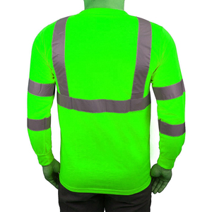 Camiseta de Trabajo de Manga Corta de Alta Visibilidad Personalizada, Camisetas de Seguridad Reflectantes y Transpirables para Hombre - Product Image 3