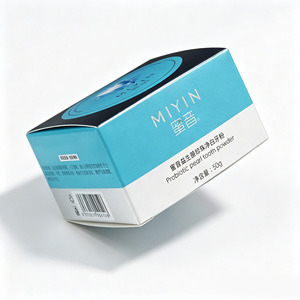Boîte à double paroi en carton blanc premium pour poudre dentifrice probiotique en perles avec estampage à chaud <span class=keywords><strong>argent</strong></span>é, idéale pour les marques de soins bucco-dentaires - Product Image 5