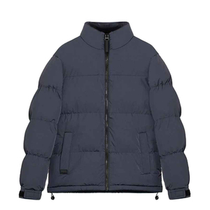 Chaqueta Acolchada con Capucha para Hombre, Negra, Impermeable, Transpirable, Informal, de Invierno, Corte Regular, Relleno de Algodón, Cierre de Cremallera - Product Image 5