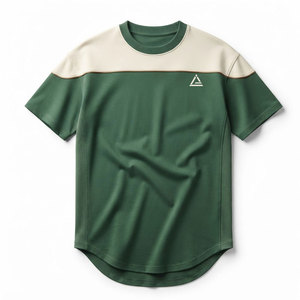Camisetas largas elegantes para hombre, cómodas, de manga corta, cuello redondo, de algodón, para uso urbano y actividades diarias. - Product Image 1