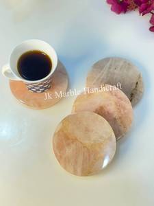 Natural Pink Agate Polished <b>Drink</b> <b>Coasters</b> Set of 4 Handmade Tea & Coffee Cup <b>Coasters</b> Wholesale Available - Product Image 3