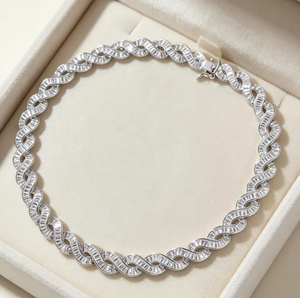 สร้อยคอคิวบาแบบ Iced Out ชุบโรเดียมประดับเพชรซิร์คอน สำหรับผู้ชายและผู้หญิง เหมาะเป็นของขวัญสำหรับงานปาร์ตี้ - Product Image 2