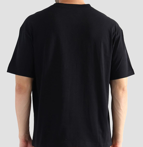 T-shirt décontracté en coton uni pour homme, coupe classique, col rond, respirant, idéal pour l'été et le style moderne, personnalisable OEM. - Product Image 3