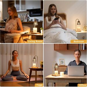 Lampada Scaldacandele Nera e Oro con Timer e Dimmer, Regalo di Compleanno per Donne, Mamma, Inaugurazione Casa, Arredamento Vintage - Product Image 3