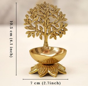 Pure <b>Brass</b> <b>Candlestick</b> Holder | Religious Puja & Home Decoration | Handcrafted Durable Design - Product Image 2