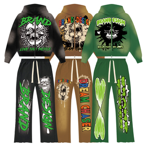 Unisex Graphic Tracksuit Set Hoodie <b>Jogger</b> Pants Streetwear Custom Print Activewear Two Piece Outfit Fashion Sportswear Set - Product Image 4