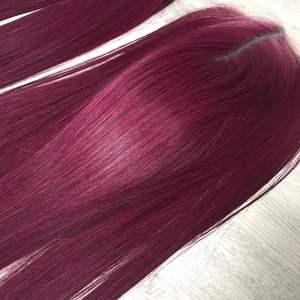 Extensiones de cabello virgen Remy crudo suave de Vietnam Venta en estilos rectos de hueso recto con rizos de ondas de colores resaltados - Product Image 2