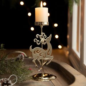 Wholesale Silver Aluminum Metal <b>Christmas</b> <b>Tree</b> Candle Holder Luxury 4-Arm Candle Holder with Star Topper for Home <b>Table</b> Decor - Product Image 6