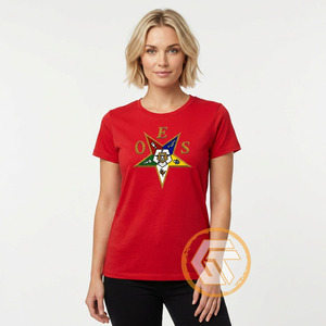 T-shirt décontracté d'été pour femme Eastern Star en gros - Tissu jersey de coton respirant, écologique, anti-plis, col rond, manches courtes - Product Image 2