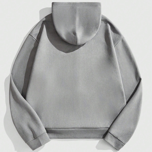 เสื้อฮู้ดซิปผู้ชายสไตล์ Y2K ผ้าฝ้ายฟลีซหนานุ่มสำหรับฤดูหนาว ทรงโอเวอร์ไซส์ ผ้าหนา พิมพ์ลายดาวสีเทา เสื้อพูลโอเวอร์แนวสตรีทแวร์ - Product Image 2