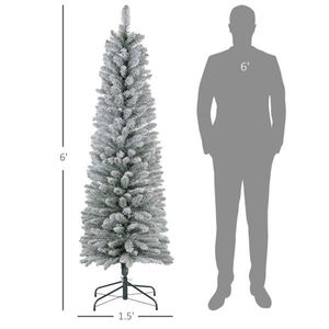 Albero di Natale Artificiale di Lusso in Pino Pre-Illuminato di Alta Qualità, 1,8 m, con Supporto Pieghevole, Ornamenti in PET e PVC per Esterni - Product Image 4