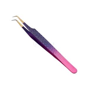 Pinzas Curvas para Pestañas en Oro Rosa, Pinzas Profesionales para Extensión de Pestañas de Volumen, para Recoger con Precisión, Accesorios de Salón - Product Image 5