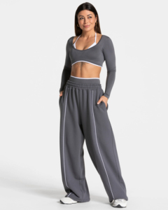 Pantalon de jogging d'hiver pour femme de qualité supérieure, 100 % coton molletonné, respirant, écologique, streetwear, pantalon de sport et de fitness - Product Image 2