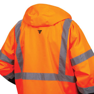 Gilet de course réfléchissant style américain pour l'hiver, avec motif lettres, pour la sécurité routière et les travaux de construction, pour hommes - Product Image 4