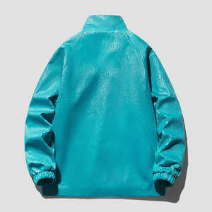 Luxury Custom High Quality Plus Size Leather <b>Jacket</b> Men Blank Retro Loose Oversize PU <b>Jacket</b> Glass <b>Pattern</b> <b>Quilted</b> <b>Jacket</b> - Product Image 2