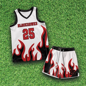 Uniforme de Baloncesto para Hombres y Jóvenes Adultos, 100% Poliéster y Spandex, Ropa Deportiva, Conjunto de Camiseta y Pantalones Cortos - Product Image 1