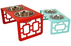Comedero elevado para perros, de acero inoxidable, con soporte, doble, antideslizante. - Product Image 5