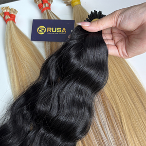 Extensiones de Cabello Humano Virgen Vietnamita Rusa de Hanoi, con Punta Doble I-tip, en Paquetes, en Colores Negro Natural, Castaño y Rubio - Product Image 2
