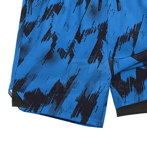 Shorts de sport décontractés pour hommes, confortables et sans coutures, avec cordon de serrage, tricotés, respirants, séchage rapide, écologiques, haute élasticité, personnalisables, pour activités sportives - Product Image 3