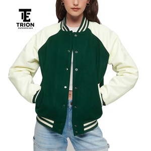 Nueva Chaqueta Varsity de Manga Larga Estilo Streetwear para Mujer, Corte Ajustado, Diseña Tu Propia Chaqueta Varsity Cómoda para Mujer, Servicio OEM - Product Image 1